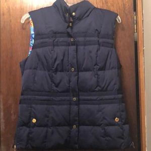 Lilly Pulitzer Navy Puffer Vest